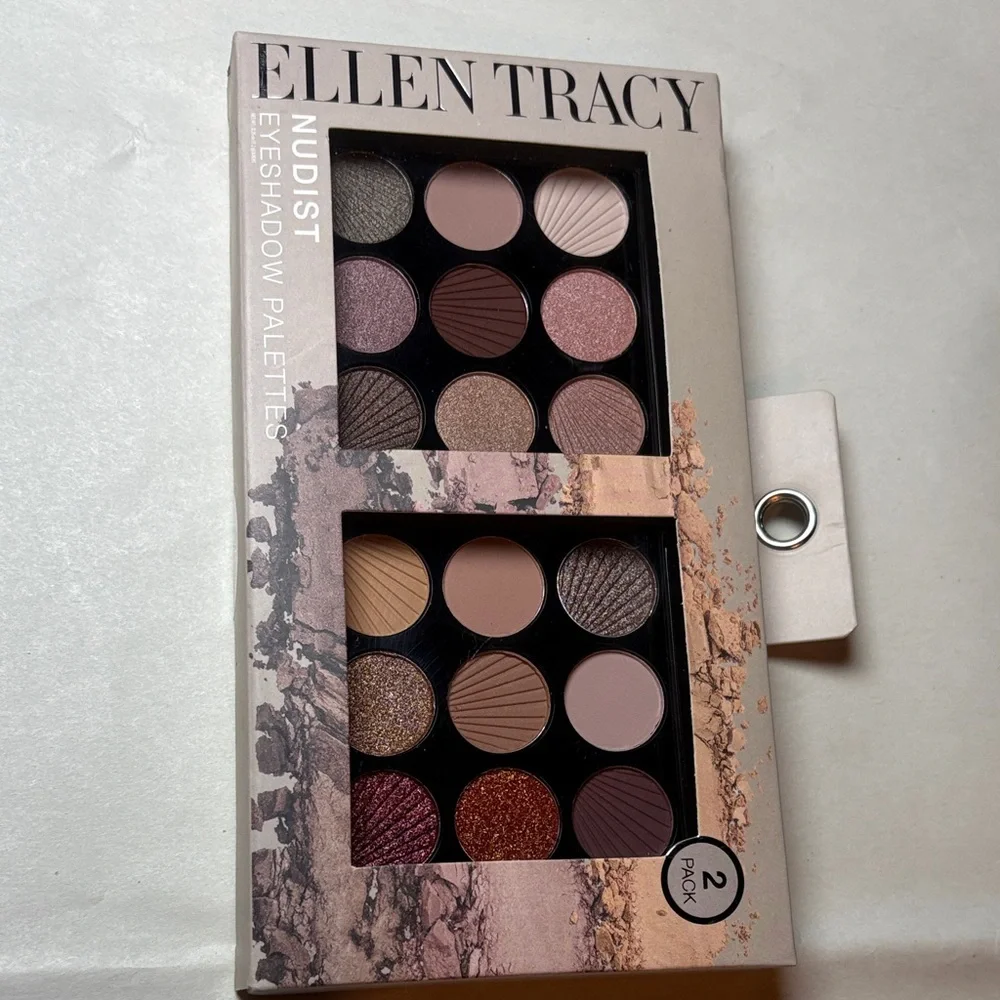 Ellen Tracy Nudist 2-Palette Set - 18 Rich Neutrals NIB